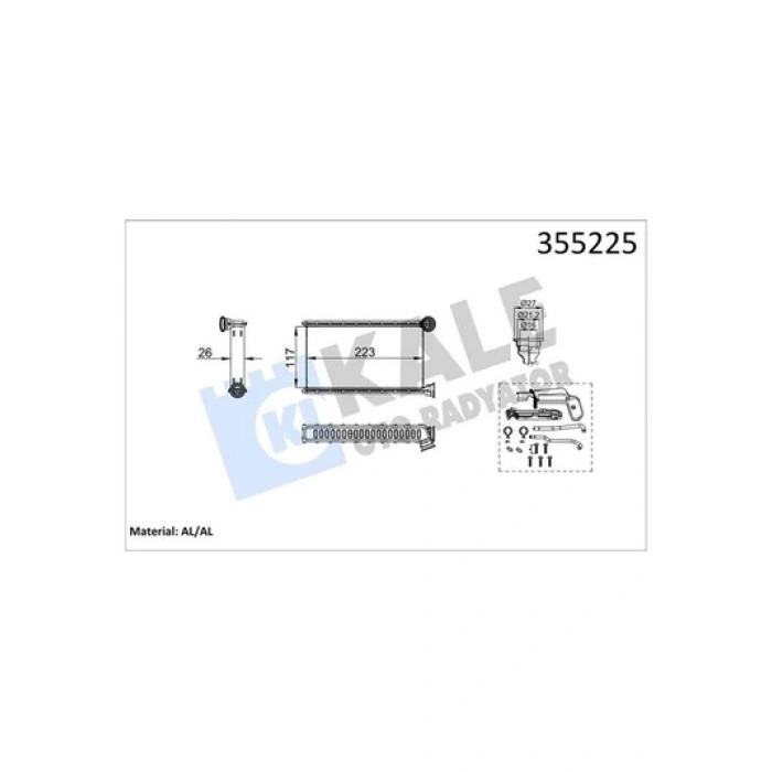 Kalorıfer Radyatörü Psa C1 / 108 B.M 07- (Oem No: 1611283980 / 1611284180)