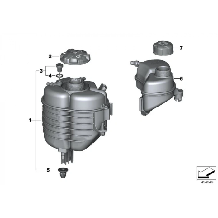 Radyatör Yedek Su Deposu Bmw G20-G21-G22-G23-G26-G28-G42-Z4 G29 Bm 17- (Oem No: 17138610652)