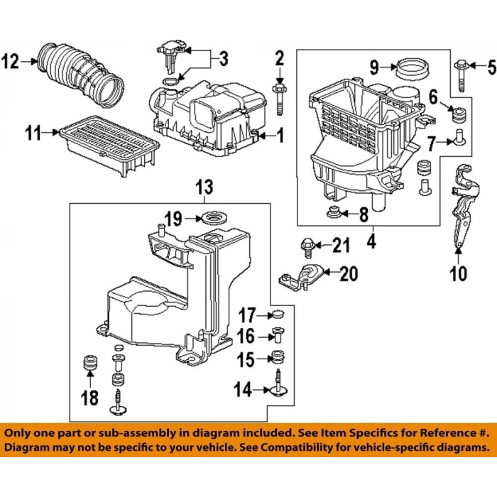 Kutu Hava Filtre Komple Cıvıc 16-21 Fc5 1.5 (Oem No: 17201-5Aa-A00)