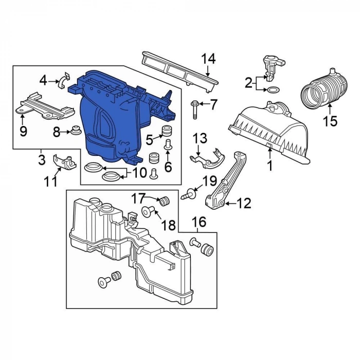 Kutu Hava Filtre Alt Cıvıc 16-21 Fc5 (Oem No: 17201-5Fe-M00)