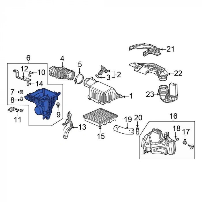 Kutu Hava Filtre Alt Cıvıc 21Sonrası (Oem No: 17201-64A-A00)