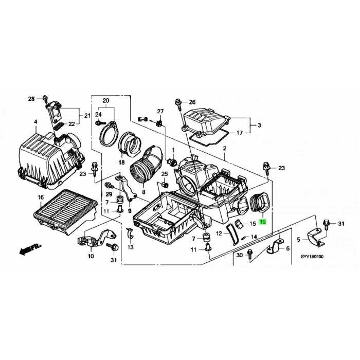 Hortum Hava Filtre Jazz 08-15 Alt (Oem No: 17243-Rb0-000)