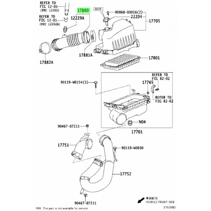 Hortum Hava Filtre Corolla  10-19 1.6 Benzinli (Oem No: 17880-0T070)