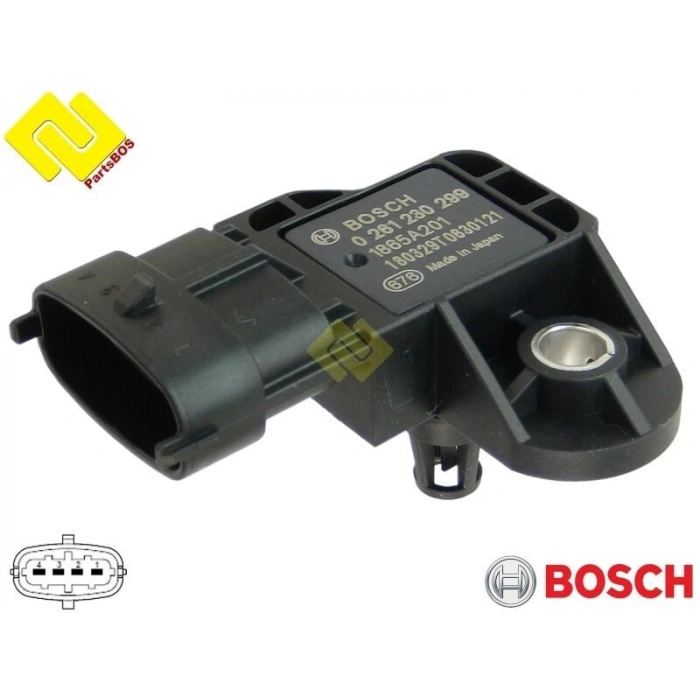 Map Sensörü . Japon Lancer (Cy) : Colt (Z3) 1.3 10-12 1.5:1.6 10- (Oem No: 1865A201)