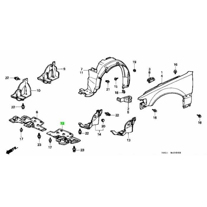 Muhafaza Karter Civic 88-91 Lh Honda Cıvıc (Oem No: 1901Mkr9001096)