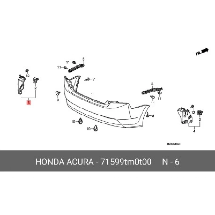 Braket Tampon City 08-12 Arka Üst Lh Honda Cıty (Oem No: 1905Btm3012016)