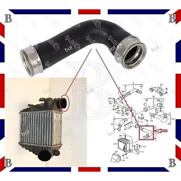 Turbo Hortumu İntercooler Hortumu Vw Golf4-Bora-A3-Toledo-Octavıa Agr-Alh-Ahf 1,9 Tdı 97-04 (Oem No: 1J0145834Ae)