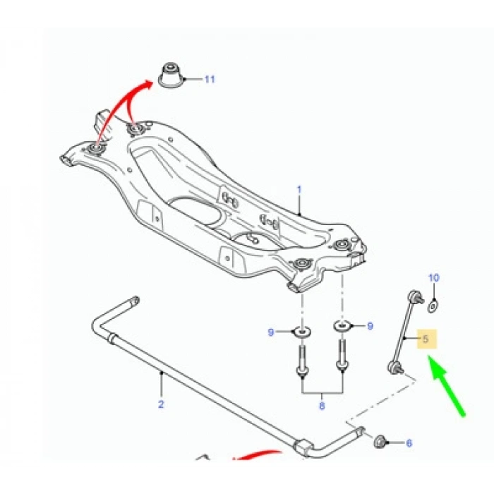 VIRAJ ASKI ROTU ARKA (SEDAN) FORD MONDEO BM 01-07 (Oem No: 1S71 5C486 AD)
