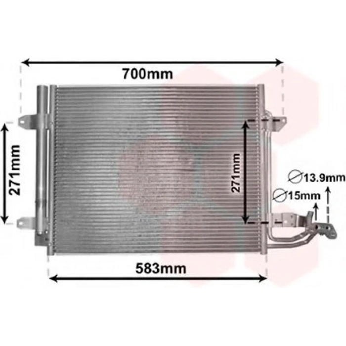 Klima  Radyatörü Tsp0225543 Vw Caddy-Touran Bm 04- (Oem No: 1T0820411E)