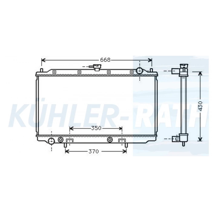 Su Radyatörü At : 360X698X16 Japon Prımera (P11) 2.0 96-01 (Oem No: 21460-2F300)