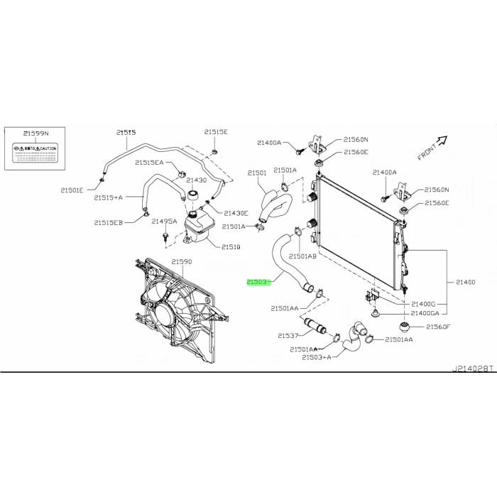 Radyatör Hortumu Alt . Japon Qashqaı (J10) 1.6:2.0 07-13 (Oem No: 21504-Jd20A)