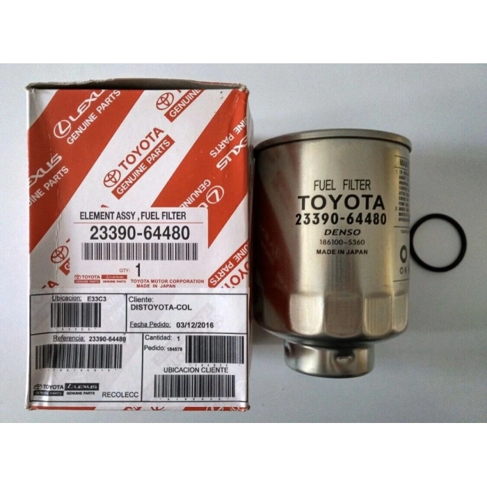 YAKIT FİLTRESİ . JAPON HILUX (LN145) : B2500 (UN) 2.5 D/2.5 TD 99-06 : E2200 (SR,SD) 2.2 D 97-06 : LAND CRUISER 100 (J1) 4.2 TD 98-07 : LAND CRUISER PRADO (J12) 3.0 D4D 02-04 : MAZDA 3 (BN) 1.5 D 16- 2.4 D 98-05 (Oem No: 23390-64480)
