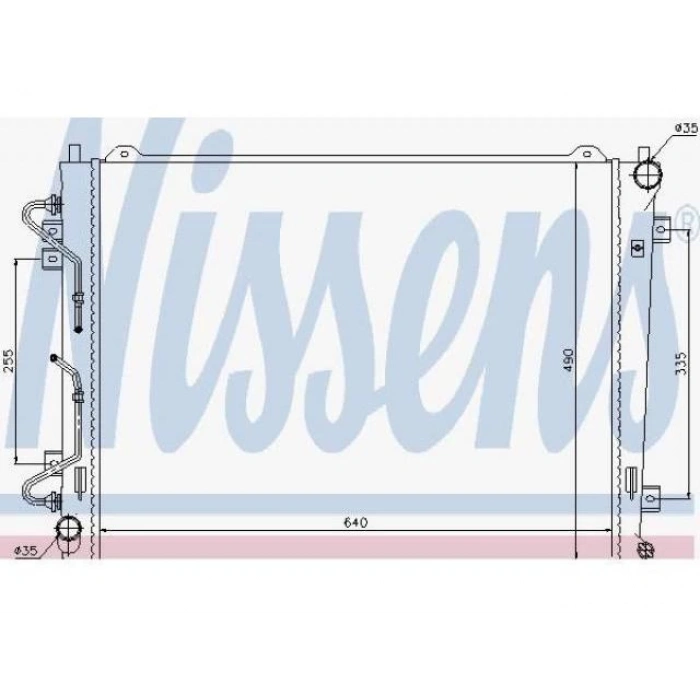 Su Radyatörü Oem Doowon A/T 490X640X18 Kore Carens D4Ea 2,0 Dızel 2006- (Oem No: 253101D210)