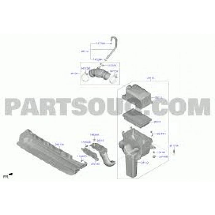 Kutu Hava Filtre Üst İ20 21Sonrası 1.4 Benizinli (Oem No: 28111-Q0100)