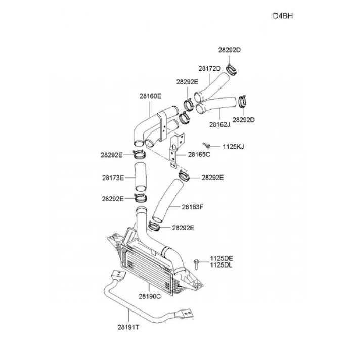 Hortum Turbo H100 Kamyonet 05Sonrası (A) (Oem No: 28162-42701)