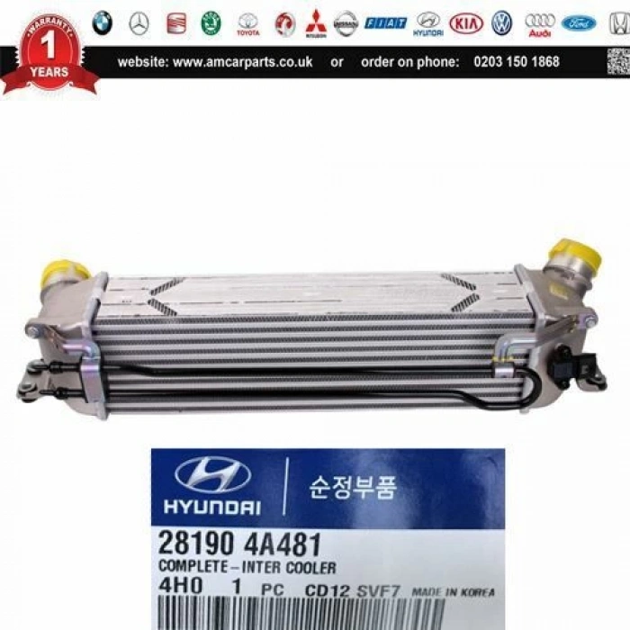 Turbo Radyatörü (Intercooler) H1 08-11 Brazıng (Oem No: 28190-4A481)