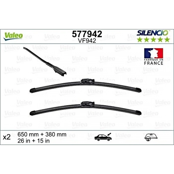 Sılecek Süpürgesı Ön Takım Aerotwın Sılecek Setı - [ 650 / 360 Mm ] Renault Captur Bm 12- (Oem No: 288907630R)