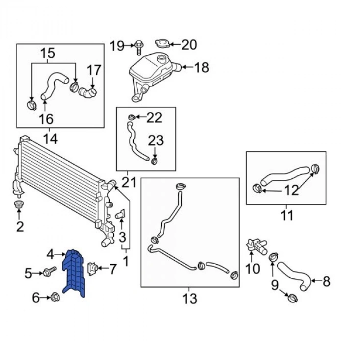Radyatör Muhafaza Bakaliti Elantra 16-18 Sol (Oem No: 29136-F2200)