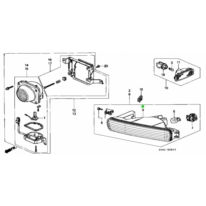 Sinyal Lambası Tampon Accord  92-93 Duylu Sağ (Oem No: 33302-Sv4-013)