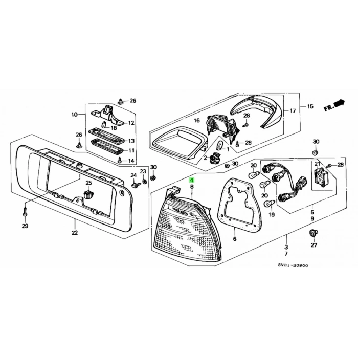 Stop Lambası Sag Japon Accord (Cc, Cd) 2.0 94-95 (Oem No: 33501-Sv4-A02)