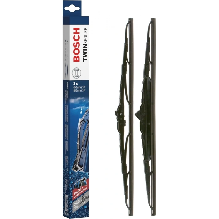 Sılecek Süpürgesı Ön Takım Twin Rüzgarlikli Silecek Seti - [ 450 / 450 Mm ] Unı Tüm Modeller/Excel/H100/Prıde Bm 2000- (Oem No: 3397118506)