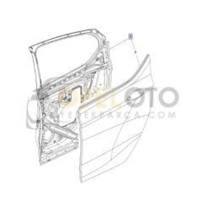 Kapı Arka Sağ Opel Astra K Bm 16- (Oem No: 39086282)