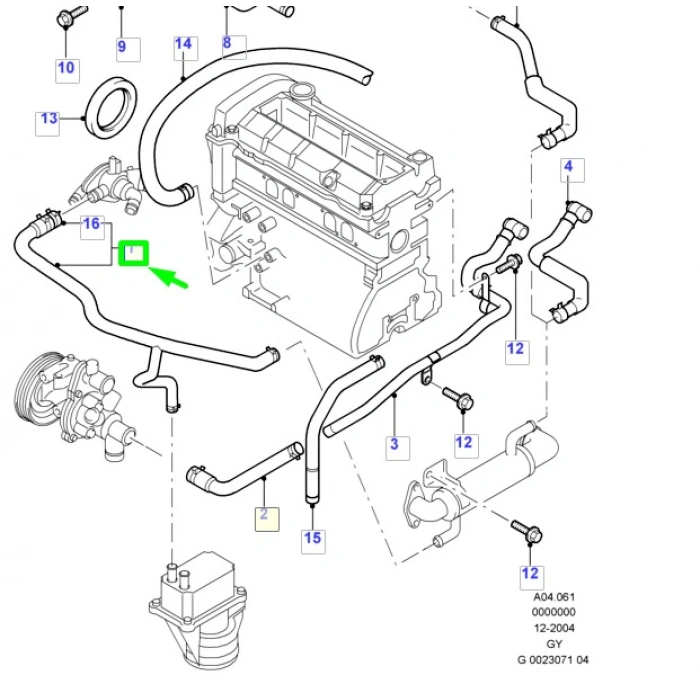 Kalorıfer Hortumu Yrd.Kalorıferlı) Ford Transıt V-184 Bm 01-06 (Oem No: 3C11 18K579 Aa)
