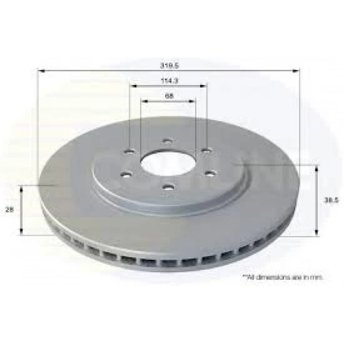 Fren Diski Ön Japon Navara (D40) (17 Jant) : Pathfınder (R51) 4Wd 05-14 2.5 Dcı:3.0 Dcı 05-15 (Oem No: 40206-Eb320)