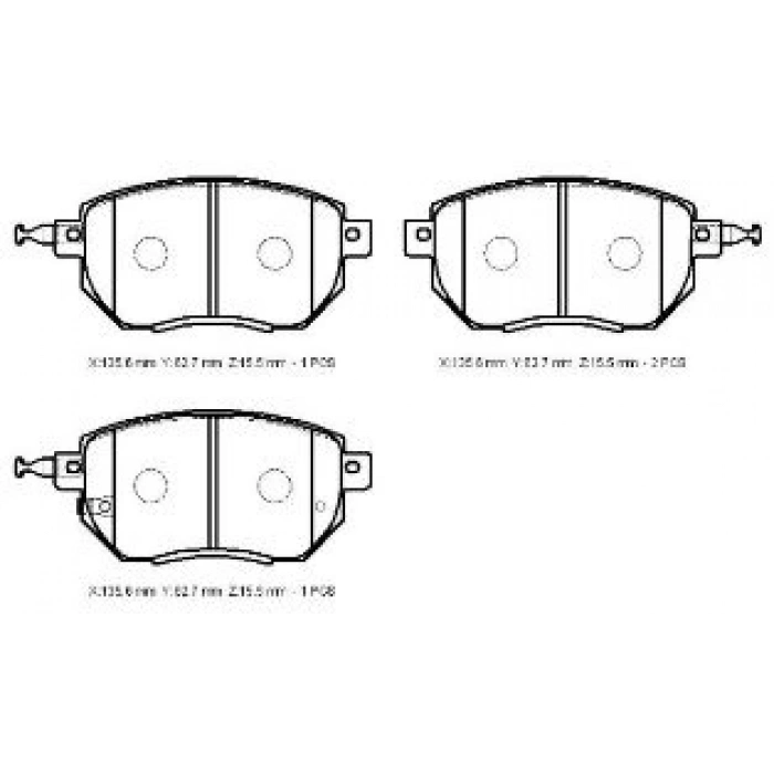 Nıssan Infınıtı- Fx35/45- 03/05; Ön Fren Balatası (Disk) (136.6X62.7X15.5)(Daıwa) (Oem No: 41060-Cg090)