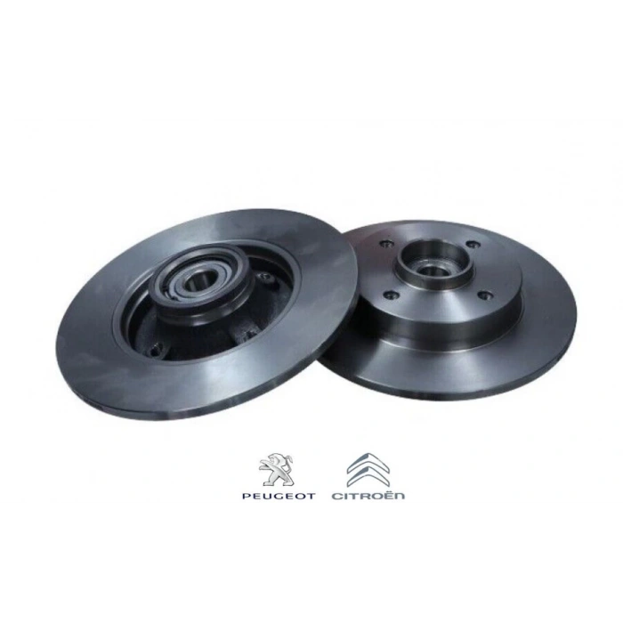 Fren Diski 307 00-07 / 207 06-12 / C4 04-09 / Ds3 09-13 Arka Düz Absli Poryalı Rulmansız 249-4 (Oem No: 424934)