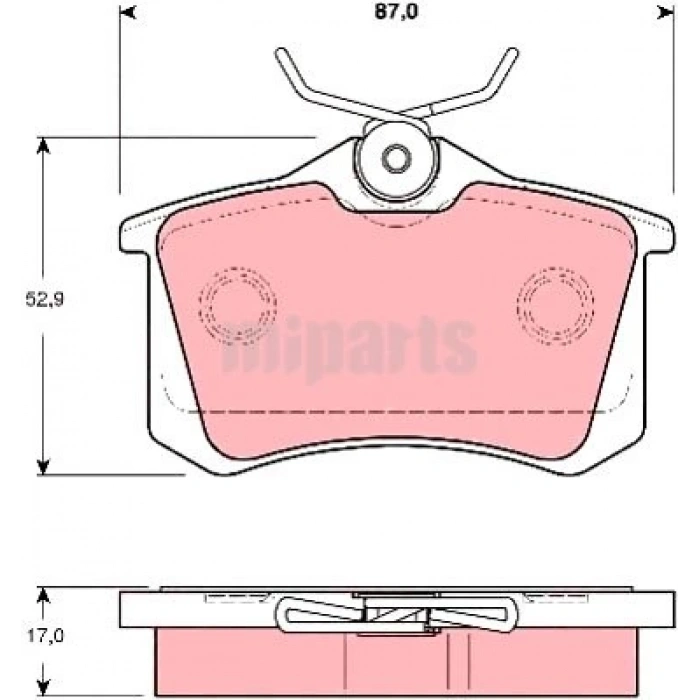 Fren Balatası Arka Psa C2/C3/C4/307/308 1.6 Hdı 06- (Oem No: 425467)