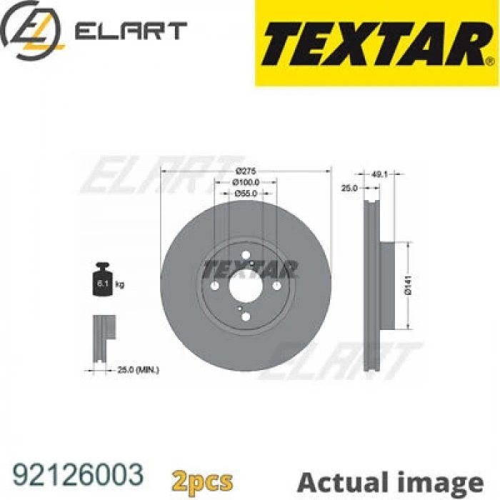 Fren Diski Corolla 03-07 / Corolla Verso / 1.4-2.0D4D Ön Havalı 275-4 (Oem No: 4351202080)