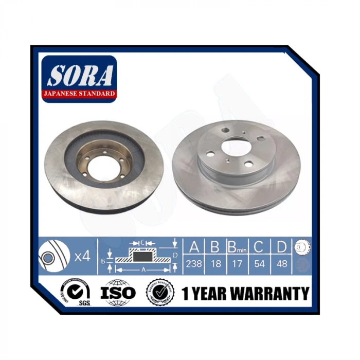 Fren Diski Ön . Japon Corolla (E9, E10, E11) (Karbüratör) 1.3 91-99 (Oem No: 43512-12330)