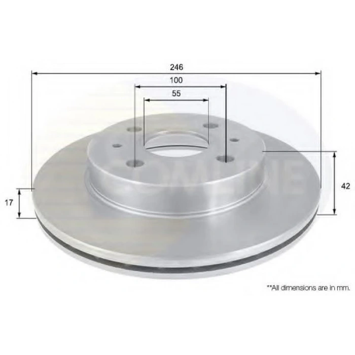 Fren Diski Copen 03-12 / Coure 07Sonrası / Sırıon 05Sonrası / Yrv 02Sonrası / Justy Ön 246-4 (Oem No: 43512-97402)