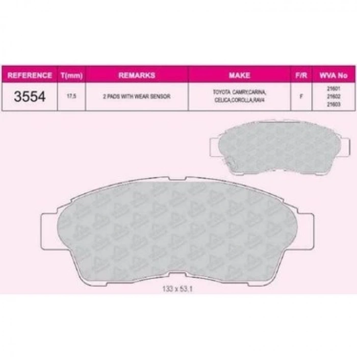 Fren Balata Corolla  98-02 Ön (Oem No: 446512240)