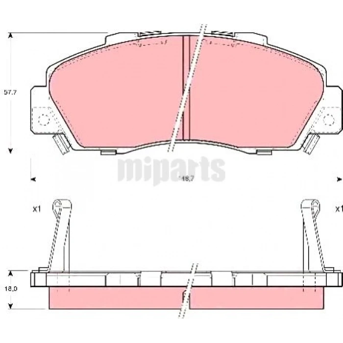 Fren Balatası Ön . Japon Accord (Ce) Euro : Accord (Ch) 98-02 : Crv (Rd) 97-01 : Hrv (Gh) 99-05 : Prelude (Bb) 2.2 97-01 2.0 96-97 (Oem No: 45022-Sn7-G50)