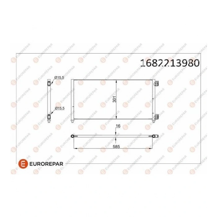 Klima  Radyatörü Kondenser Fıat Doblo 01- (Oem No: 46821270/1610159780)
