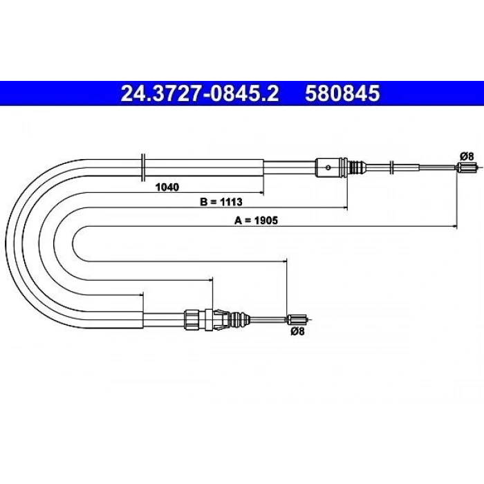 El Fren Teli 207 06-12 Arka Kampanalı Sağ-Sol (Oem No: 4745Z4)