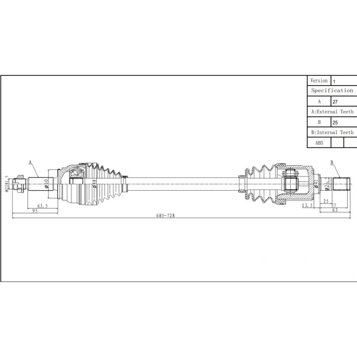 Mil Aks Elantra 161.6 Benz Mt Sol None (Oem No: 49500-F2000.)