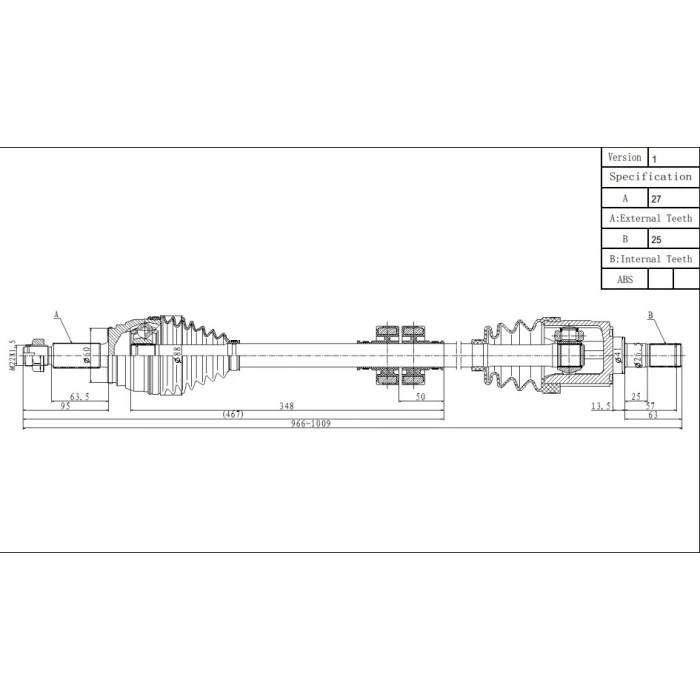Mil Aks Elantra 161.6 Benz Mt Sağ None (Oem No: 49501-F2000.)
