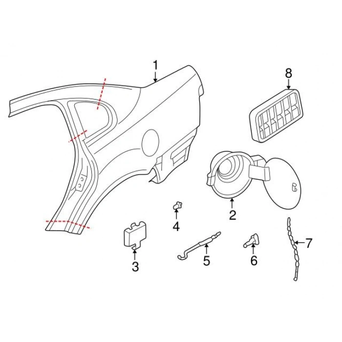Arka Çamurluk Havalandırma Sag-Sol Vw Passat-A4-A6-Q7-Superb Bm 97- (Oem No: 4A0819181A)