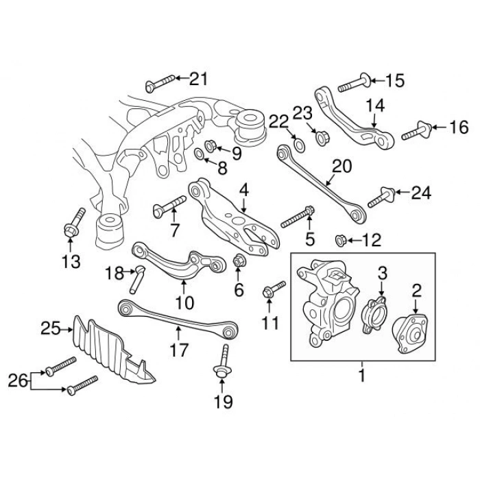 Salıncak Arka Sağ Üst Vw Touareg-Q7-Cayenne Bm 15- (Oem No: 4M0505398P)