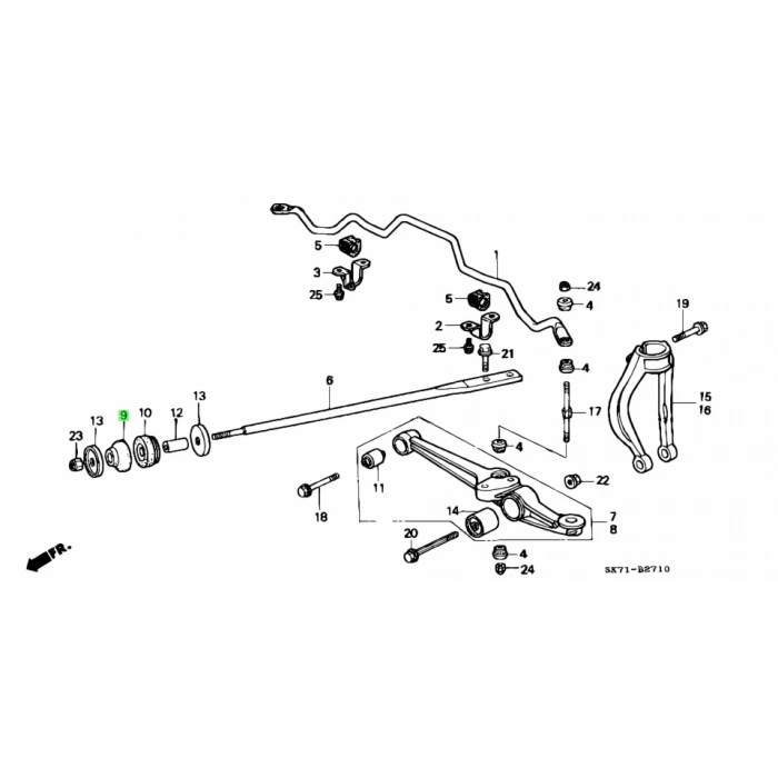 Denge Kolu Lastiği Arka Cıvıc / Accord (Oem No: 51381-Sk7-004)