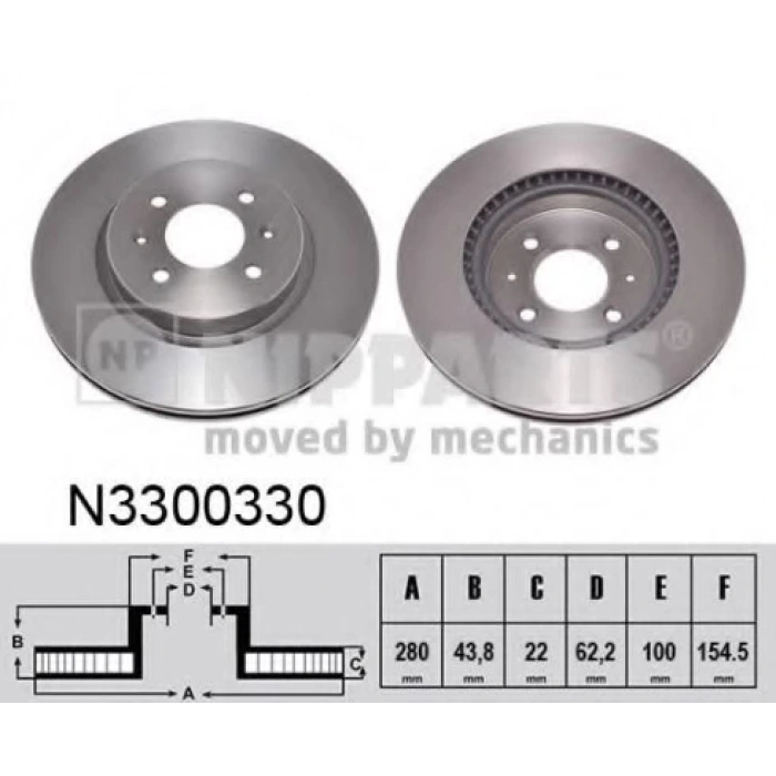 Fren Diski İ20 14-21 / Bayon 21Sonrası / Stonıc 18Sonrası / Rıo 11Sonrası 1.1-1.4 Crdı / Ön Havalı 280-4 (Oem No: 51712-C8500)