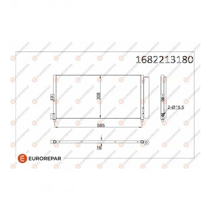 Klima  Radyatörü Fıat Doblo/Punto/Idea 1,3-1,9 01- (Oem No: 51804991 /1610159380)
