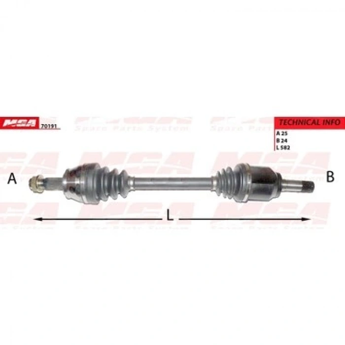 Aks Komple Ön Sol Eur4 Fıat Lınea 1,3 07- (Oem No: 51816764)