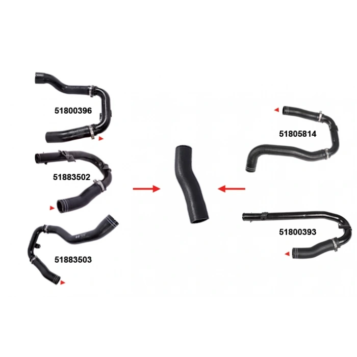 Turbo Hortumu Metal Boru Harıç ( Büyük Olan ) Fıat Lınea 1,3 Mjt-1,4 16V 07- (Oem No: 51883503)