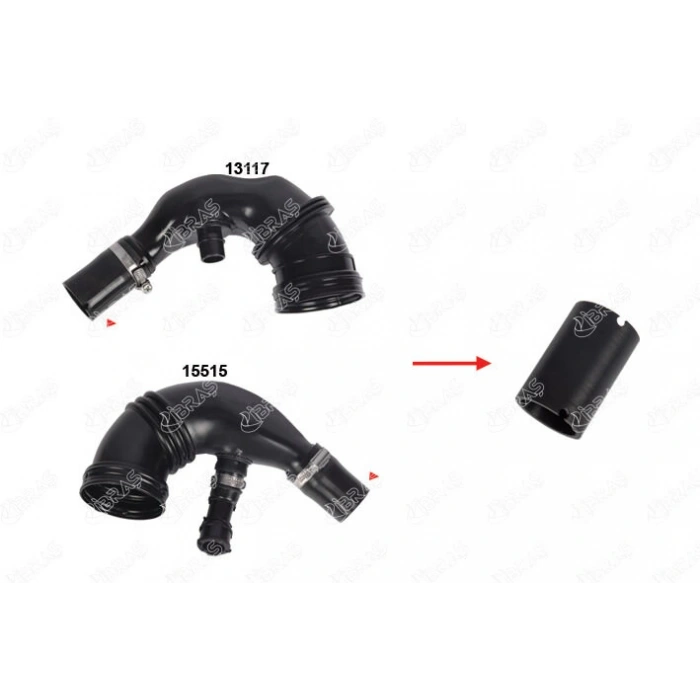 Turbo Hortumu Küçük Olan Hortum Fıat Fıorıno/G.Punto-Lınea-Panda-500-500L 1,3 Mjt 07- (Oem No: 51897150)