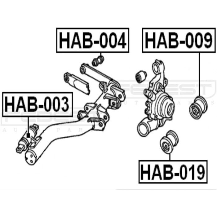 Burç Denge Kolu Cıvıc / Crv 01-06 Arka Alt (Oem No: 52365-S6M-004)