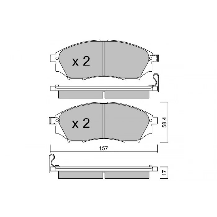 Ön Fren Balatası Navara 05 Qashqai J10 07-13 None (Oem No: 5411450704434)
